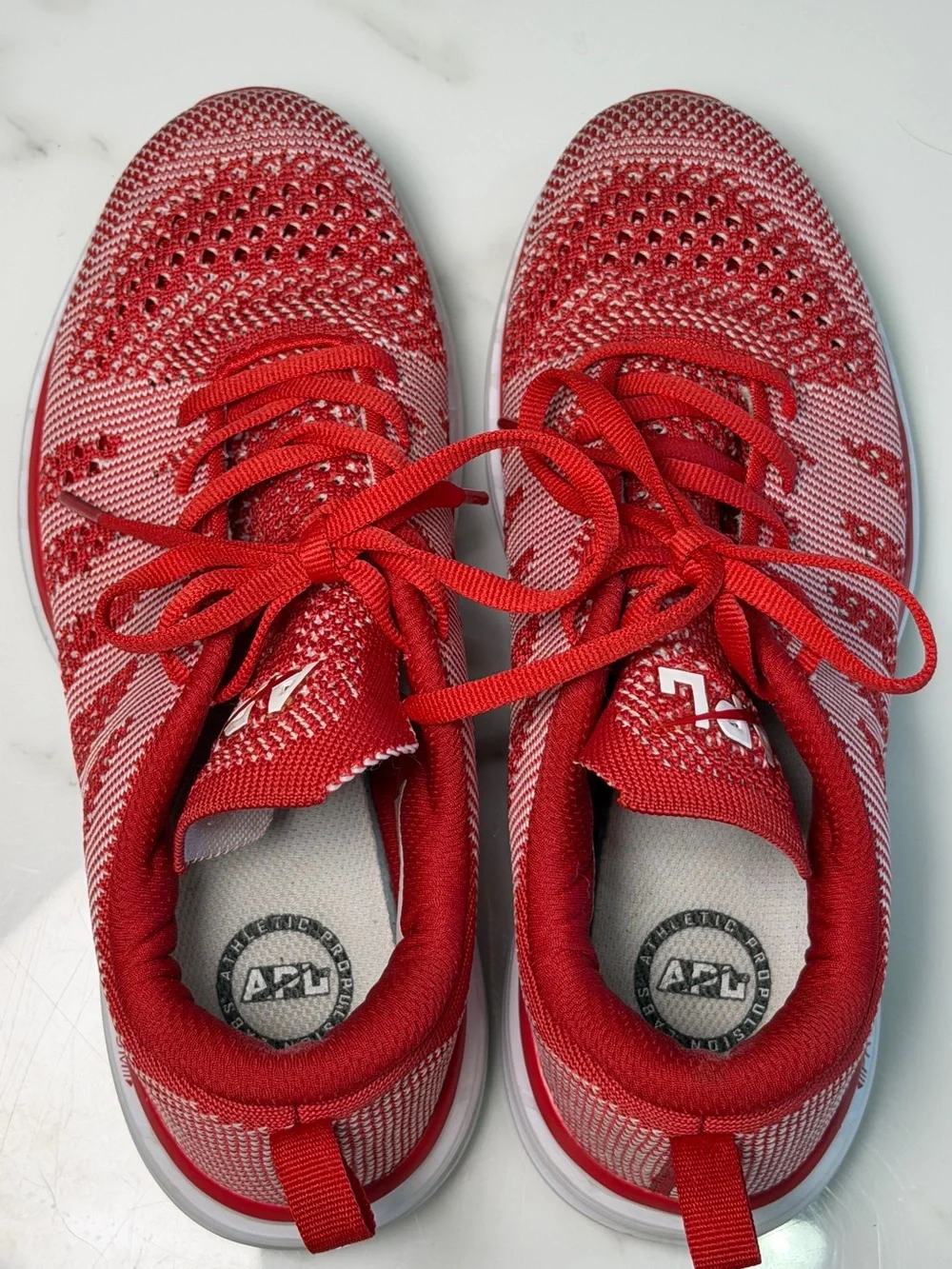 APL TechLoom Pro Red Knit Athletic Sneakers Women’s Size 7
